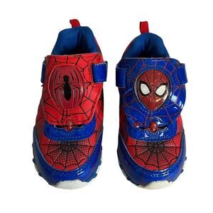 Spiderman Sneakers Marvel Toddler Unisex Light Up Twist & Turn Reversible Shoe 7